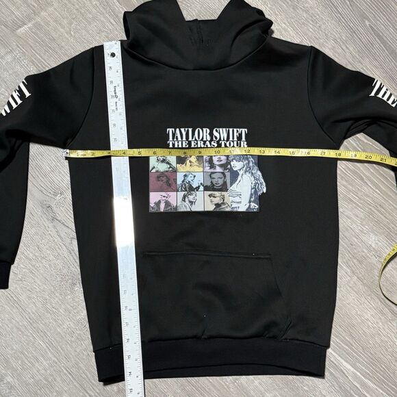 Taylor Swift Hoodie The Eras Tour Pullover Black Sweatshirt M Unisex (18”x32”) - Picture 3 of 3